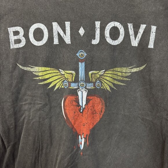 Bon Jovi Through The Heart Graphic T-Shirt Extra small/ Small - Picture 2 of 4